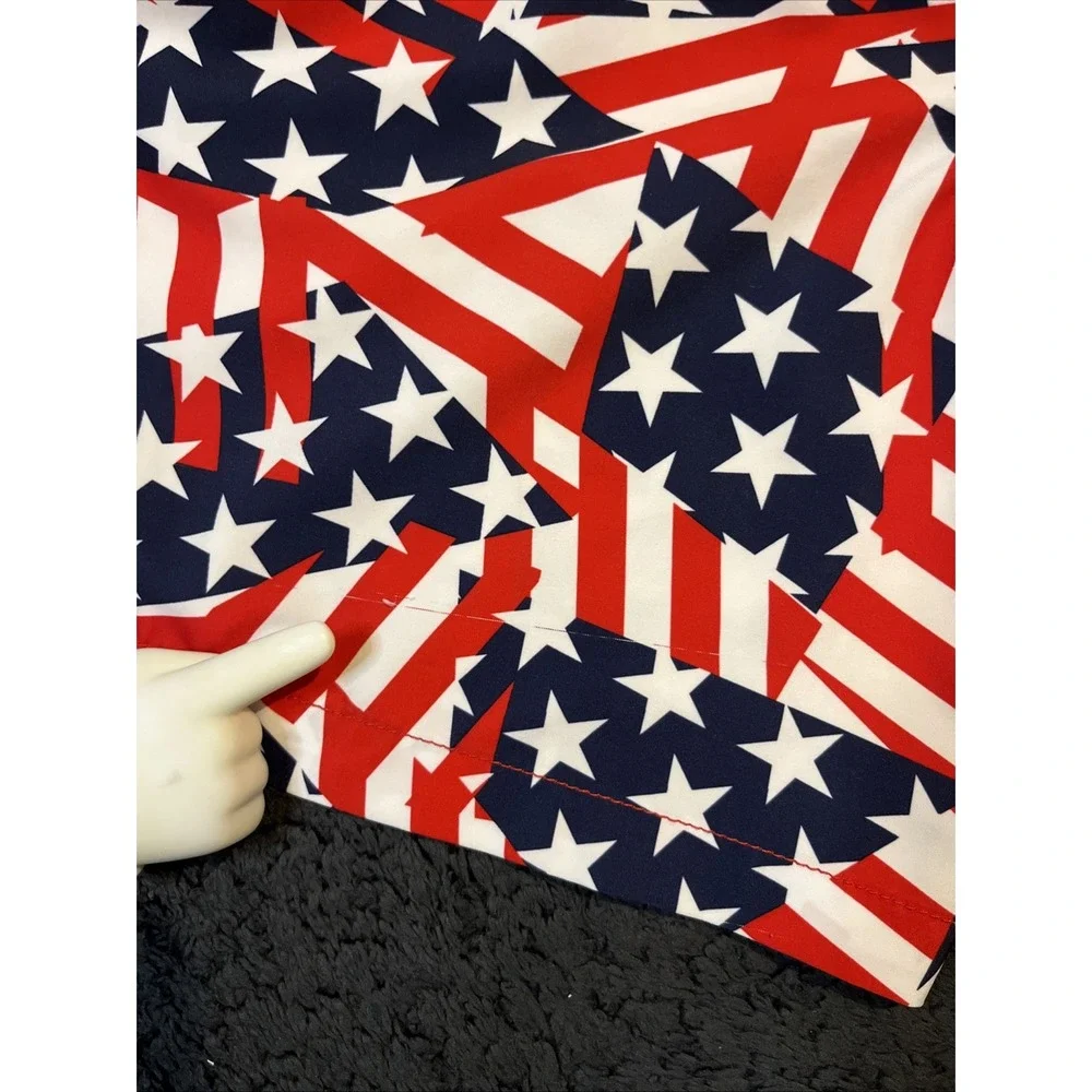 Speedo Swim Trunks Shorts men's Small Stars Stripes mesh lined Americana USA